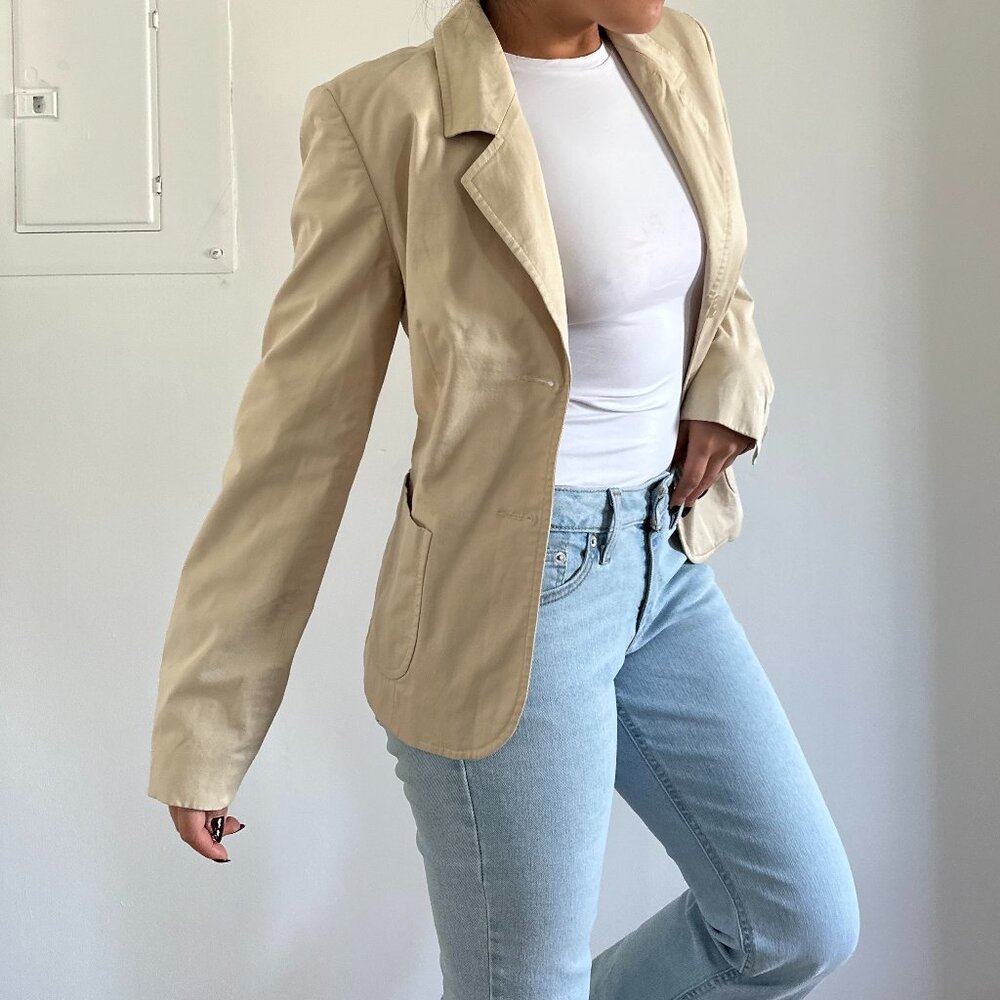 Vintage Giorgio Armani Cream Blazer Jacket